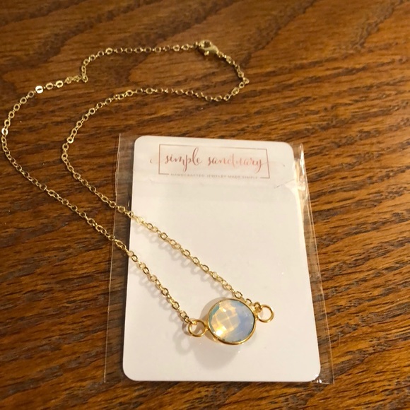 Simple Sanctuary Jewelry -  White Opal Necklace